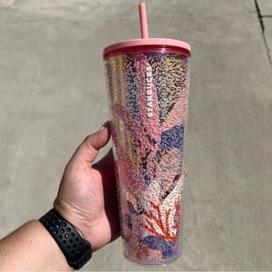 Starbucks Venti Pink Coral Tumbler Cold Cup - NWT